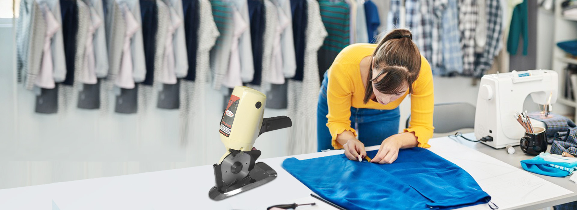 fabric cloth round knife cutting machine